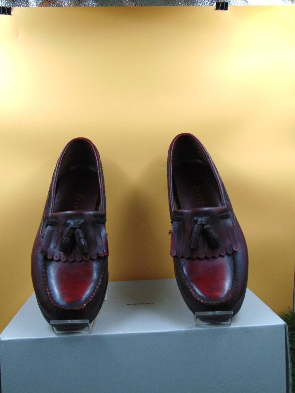 Towncraft Men's 10.5 D Classic Burgundy Leather Penny Loafers Preowned